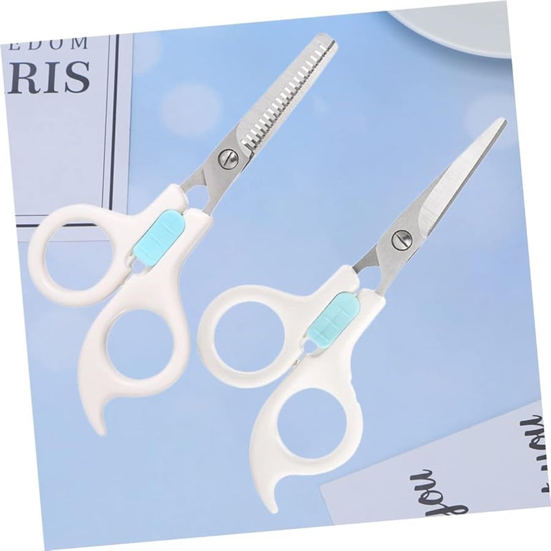 2pcs Haircut Scissor Set Includes Flat and Thinning Scissors for Home Hairdressing Styling - Image 4